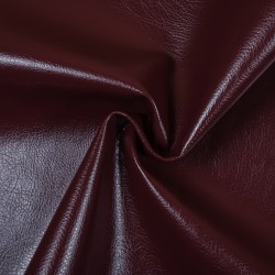 Ткань Дерматин (Кожзам) для мебели (Ширина 138см), цвет Бордовый (на отрез) в Калининграде