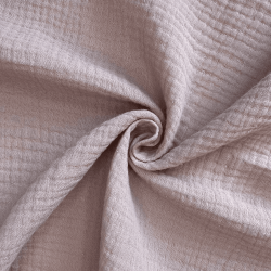 Ткань Муслин Жатый (Ширина 1,4м), цвет Пыльно-Розовый (на отрез) в Калининграде