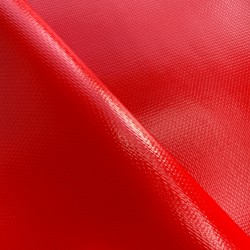 Ткань ПВХ 600 гр/м2 плотная (Ширина 1,5м), цвет Красный (на отрез) в Калининграде