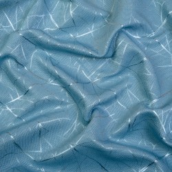 Ткань Блэкаут для штор светозатемняющая 75% &quot;Ледовое тиснение, Голубой&quot; (на отрез)  в Калининграде