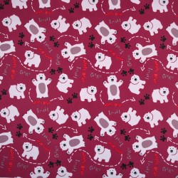 Ткань Oxford 600D PU (Ширина 1,48м), принт &quot;Белые мишки&quot; (на отрез) в Калининграде