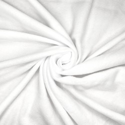 Ткань Флис Односторонний 130 гр/м2 (Ширина 150см), цвет Белый (на отрез) в Калининграде