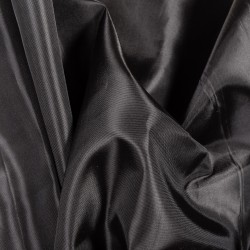 Ткань подкладочная Таффета 190Т (Ширина 150см), цвет Черный (на отрез) в Калининграде
