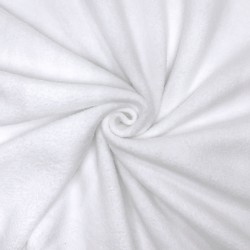 Ткань Флис Двусторонний 280 гр/м2 (Ширина 150см), цвет Белый (на отрез) в Калининграде
