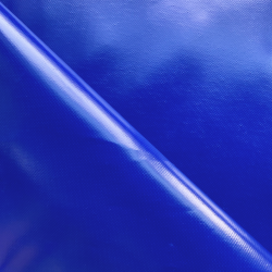 Ткань ПВХ 450 гр/м2 (Ширина 1,6м), цвет Синий (на отрез) в Калининграде