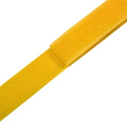 Контактная лента 25мм цвет Жёлтый (велькро-липучка, на отрез) в Калининграде