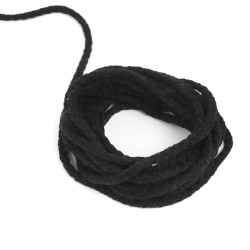 Шнур для одежды тип 2, цвет Чёрный (плетено-вязаный/полиэфир) в Калининграде